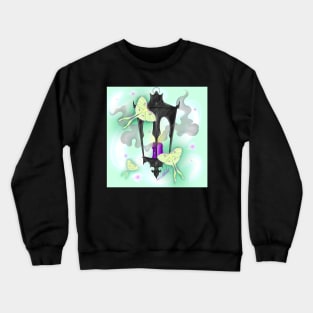 Luna moths with lantern Crewneck Sweatshirt